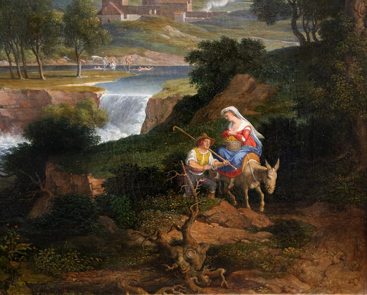 Cascata vicino a Subiaco - Alte Nationalgalerie, Berlino, dettaglio